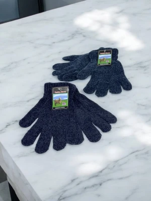 Оптом рукавиці-пальчата fashion gloves (тонка в'язка) м.517-14 темно-синiй в асортименті - фото 1
