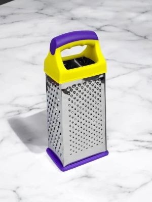 Оптом тертка чотирьохстороння (нерж.сталь) grater м.5 фiолетовий в асортименті - фото 1