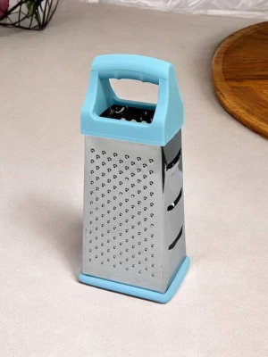 Оптом терка четырехсторонняя (нерж.сталь) grater м.7 голубой в ассортименте - фото 1