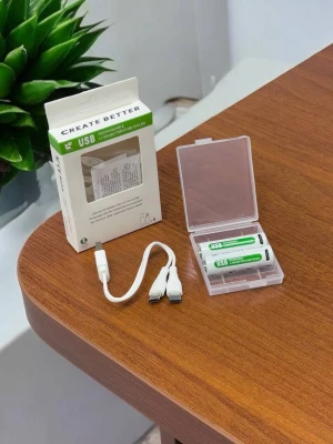 Оптом акумуляторна батарея з usb lifeier 2000mah (пальчик/блістер) 2шт - фото 1