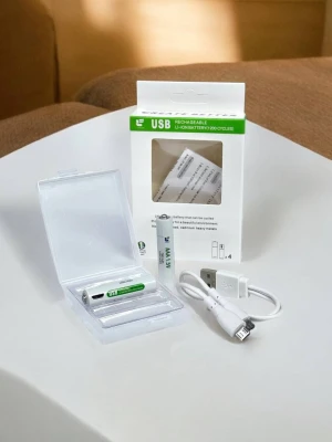 Оптом акумуляторна батарея з usb lifeier 700mah (міні пальчик/блістер) 2шт - фото 1