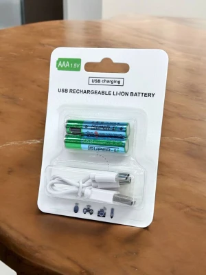 Оптом акумуляторна батарея з usb super-l 750mwh (міні пальчик/блістер) 2шт - фото 1
