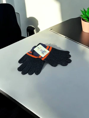 Оптом рукавиці-пальчата gloves дитячі (тонка в'язка) м.11/4 помаранчевий в асортименті - фото 1