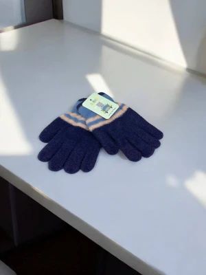 Оптом рукавиці-пальчата gloves дитячі (тонка в'язка) м.11/5 синiй в асортименті - фото 1
