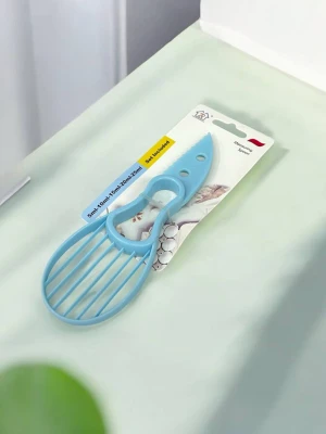 Оптом ніж для чистки і нарізки овочів та фруктів м.398-17 блакитний в асортименті - фото 1