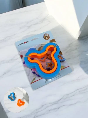 Оптом набір форм для печива mickey mouse (пластик) 2шт м.410-4 блакитно-помаранчевий в асортименті - фото 1