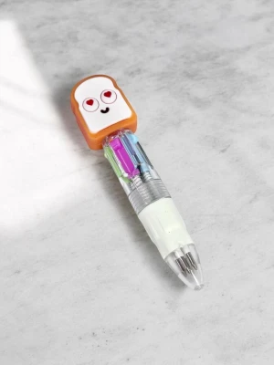 Оптом шариковая ручка 4-х цветная mini "Toast" м.ZH-828/4 | Оптом популярный товар для школ и оптовых магазинов канцелярии - фото 1