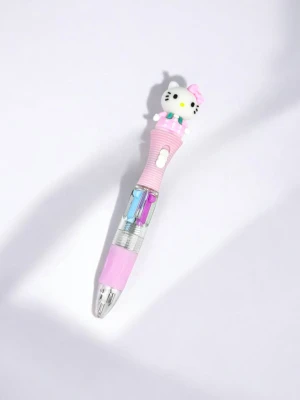 Оптом кулькова ручка 4-х кольорова mini "Hello Kitty" м.ZH-829/3 рожевий в асортименті | Гуртом практична та популярна модель для офісів і шкіл,вигідна ціна - фото 1