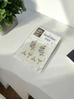 Оптом наліпки-стрази для обличчя м.2715-12/2 різнокольорові в асортименті - фото 1