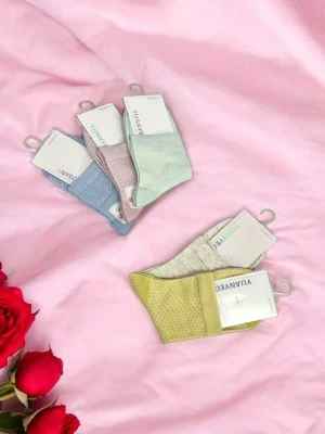 Оптом жіночі шкарпетки yuanyec (сітка) 1уп.10пар р.22-25 - фото 1