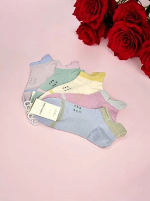 Оптом женские носки huiernu socks (короткие) 1уп.10пар м.121 р.22-24 - фото 1