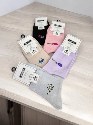 Оптом жіночі шкарпетки mmyz 1уп.10пар м.01 р.22-25 - фото 1