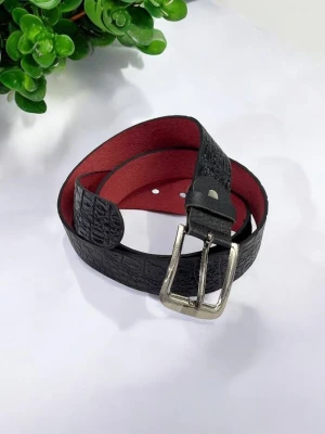 Оптом пасок "класичний" (екошкіра) 3,5см м.151-5 чорний в асортименті - фото 1
