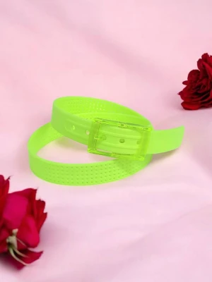 Оптом жіночий пасок класичний (силікон) 3,5см м.sb-9169 лайм в асортименті - фото 1