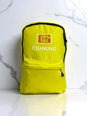 Оптом рюкзак (плащівка) м.122434-1/2 жовтий в асортименті - фото 1