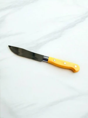 Оптом ніж кухонний (пластикова ручка) 23,5см. м.544-18 жовтий в асортименті - фото 1