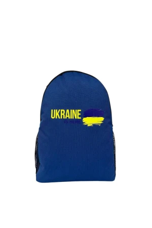 Оптом рюкзак (плащівка) м.606 синiй в асортименті - фото 1