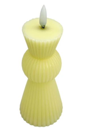 Оптом декоративна парафінова led свічка 17см кремовий в асортименті - фото 2