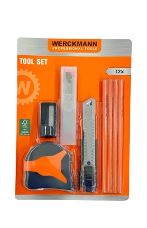 Оптом набір інструментів для розмітки та різання "werckmann" 12 шт - фото 1