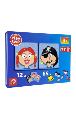 Оптом магнітний пазл "playtive" (12 карточок з персонажами та 65 магнітних аксесуарів) - фото 1