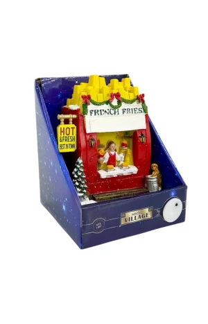 Оптом різдвяна декорація із led-підсвіткою french fries "magic village" (кераміка) - фото 1